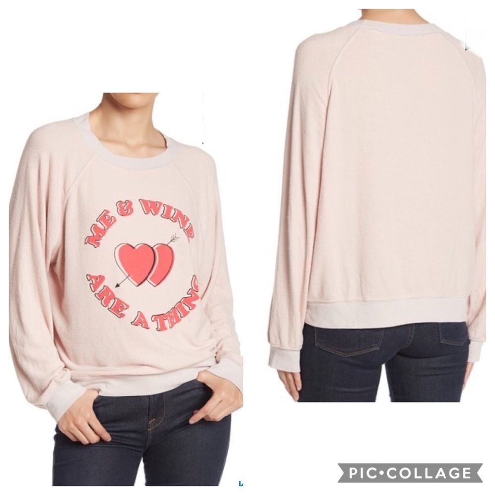 Wildfox Me and Wine Sweatshirt Sz XS